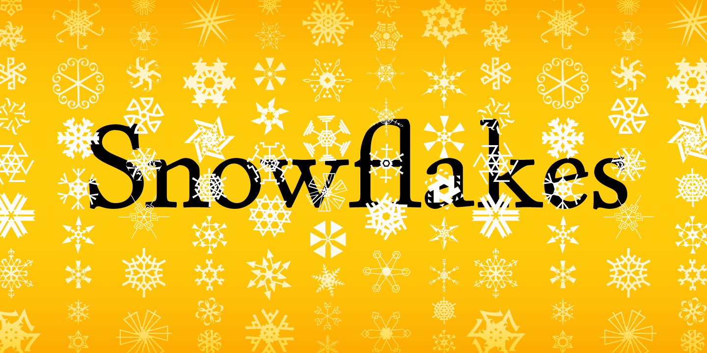 Example font P22 Snowflakes #6